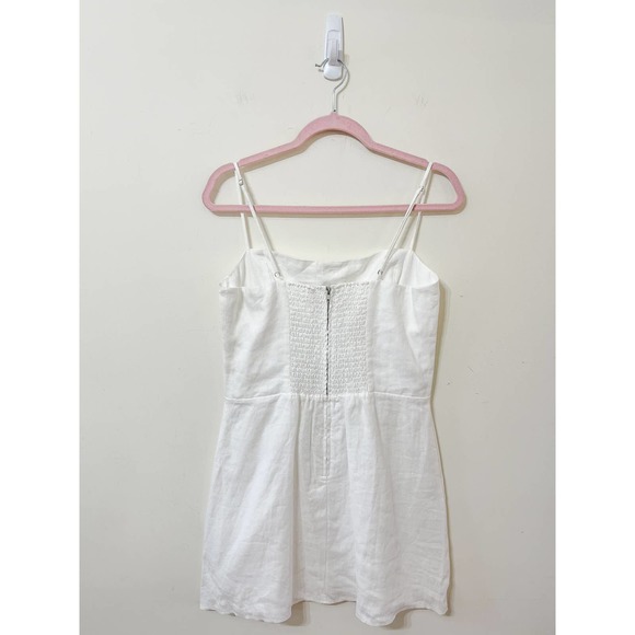 Reformation Huckleberry Linen Dress in White Size 10 - Picture 5 of 5